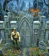 1:12 Gothic Cemetery Gate & Graveyard Set | M...