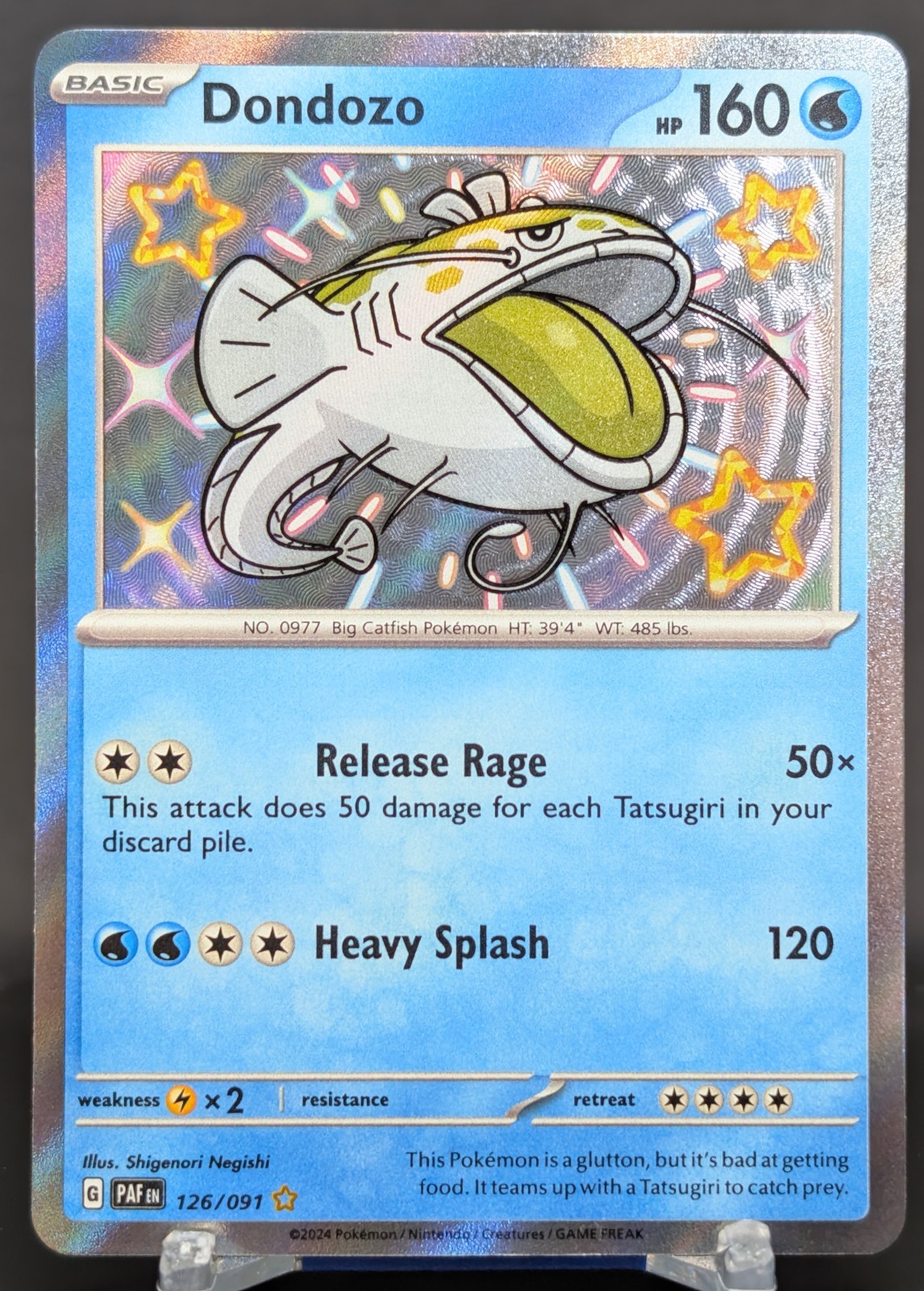 Pokemon Dondozo #126/091 English Paldean Fates Shiny Rare
