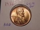 1936 LINCOLN CENT GEM BU RED GREAT LUSTER NICE POPULAR DATE FREE SHIPPING