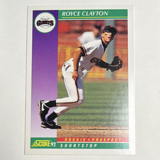 Score 1992 Royce Clayton Rookie Prospect #841 San Francisco Giants Baseball Card. rookie card picture
