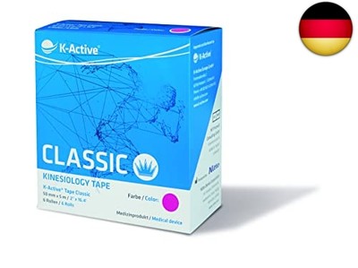 K-Active Kinesiologie Tape Classic PINK, wasserabweisend und hypoallergen, 50
