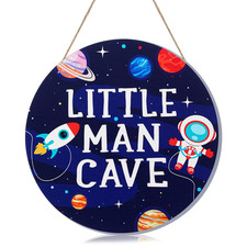 Space Themed Room Wall Decor for Boys Outer Space Astronaut Nursery Bedroom Deco