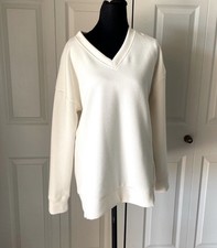 Marc New York VNeck Long Sleeve Ribbed Pullover Sweatshirt. Size Medium. NWT
