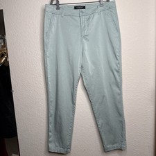Liverpool Los Angeles Mint Green Cropped Chino Pants Size 14/32