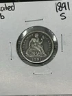 1891-S Seated Liberty Silver Dime 10c San Francisco Mint - KK875