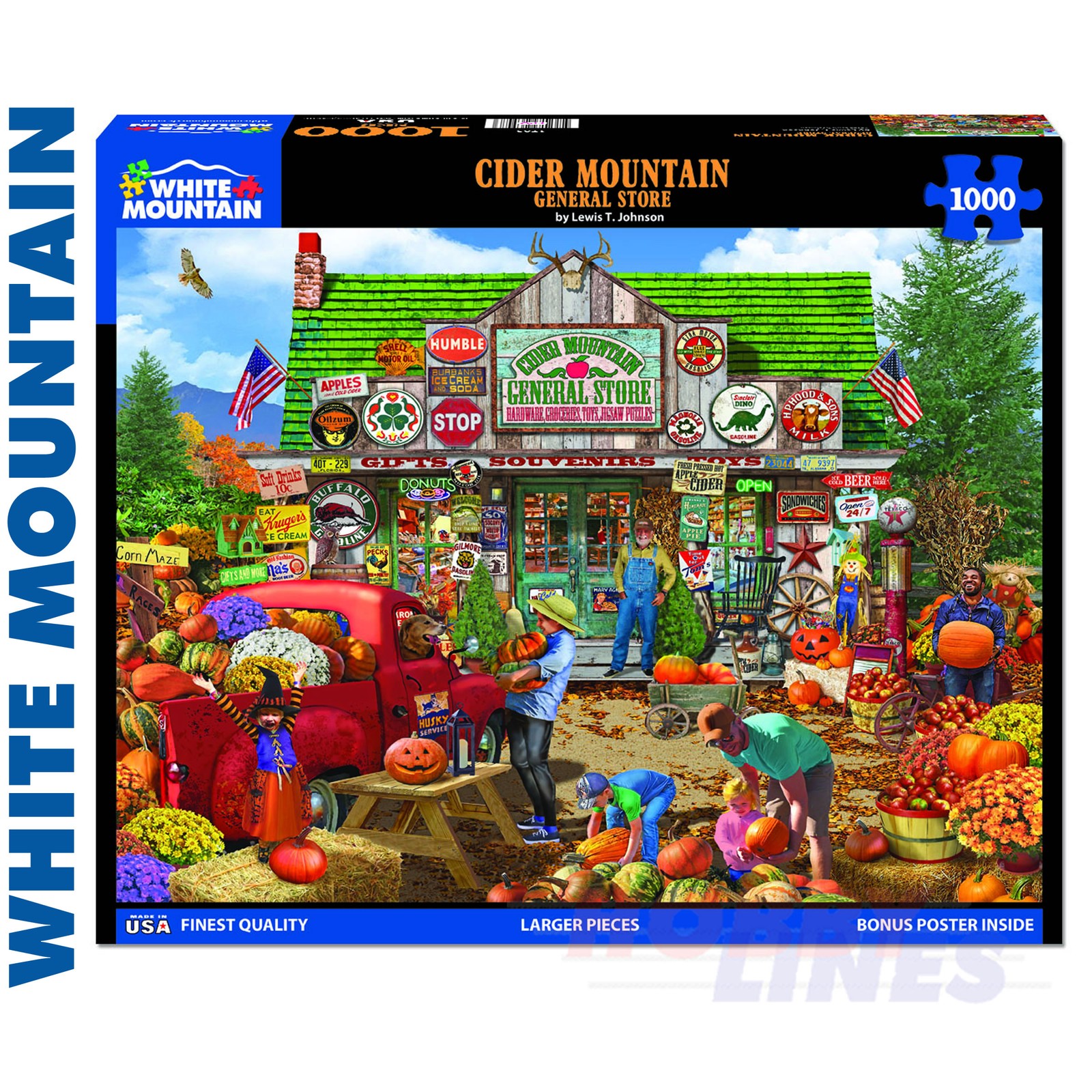 CIDER MOUNTAIN GENERAL STORE 1000 pc super deluxe Jigsaw Puzzle WHITE MOUNTAIN 1