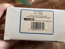 Watts No. 150A Water Hammer Arrestor 1/2 NPT Stops Banging Pipes in Box NEW NOS