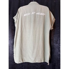 By Together Wild At Heart Sage Green Ramie Rayon Button Down Shirt Large