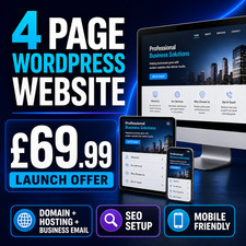 Website Design & Development | 4 Page WordPress Business Website | UK