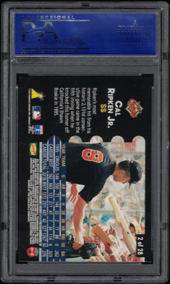 Denny's Instant Replay Holograms 1996 #2 Cal Ripken Jr. Baltimore Orioles PSA 9 Foto 3 de 4
