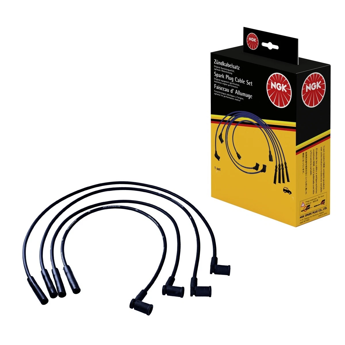 NGK 6317 Juego Cables Encendido | Compatible Ford Ka, Fiesta, StreetKa | 4 Líneas | Calidad OE