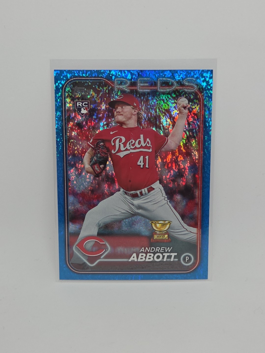 2024 Topps Series 1 - Andrew Abbott #214 Blue Holofoil /999 (RC)