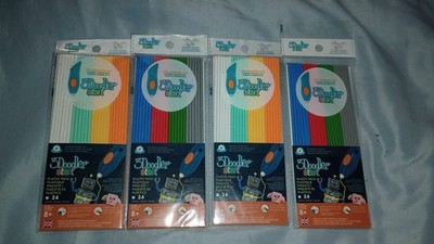 3Doodler Start Pen Plastic  Lot of 4 Red Green Gray  Multicolor Packs.