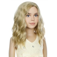 American Blonde Wig Kids Child Short Wavy Wig Ash Blonde Wigs Mixed