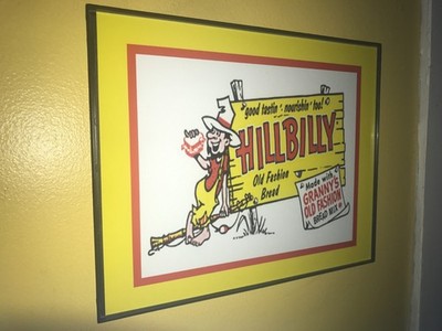 Hillbilly Bread Bakery Grocery Store Kitchen Diner Advertising Sign