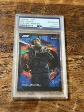 Nigel Mansell IP Signed Topps Finest Card PSA DNA Slab Formula 1 Racing F1 Auto
