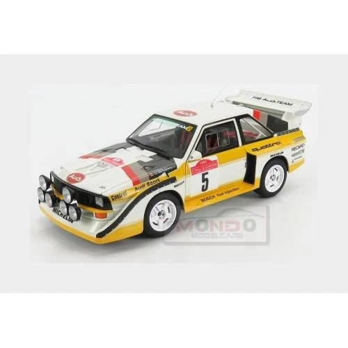1:18 Autoart Audi Quattro Sport E2 S1 #5 Winner Rally Sanremo 1985 Rohrl AA88503 - Immagine 2 di 2