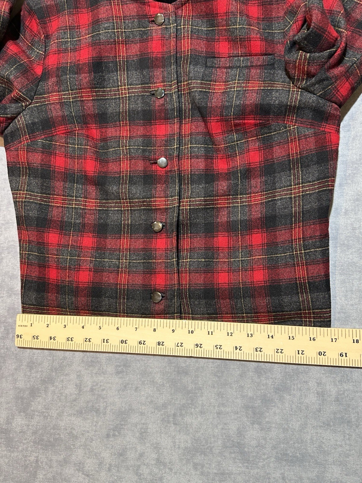 Pendleton Womens Holiday Plaid Buttoned Jacket Si… - image 9