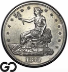 1874-S Trade Dollar, Uncirculated Details, Super Sharp Strike Definition