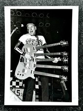 CHEAP TRICK Original 1980's CANDID RICK NIELSEN Rock Music Photo HAMER GUITAR