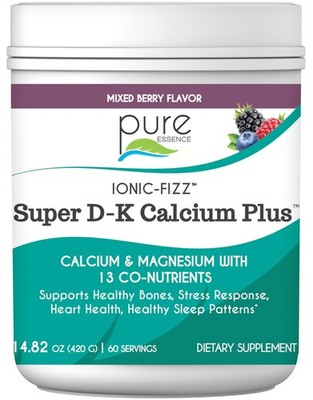 Ionic Fizz Super D-K Calcium Plus by Pure Essence - with Extra Magnesium, Vit...