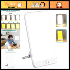 Ultra-Thin 10000 Lux Light Therapy Lamp, UV-Free, Timer, Adjustable Brightness 