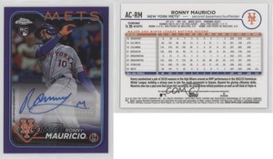 2024 Topps Chrome Update Purple Refractor /250 Ronny Mauricio Rookie Auto RC