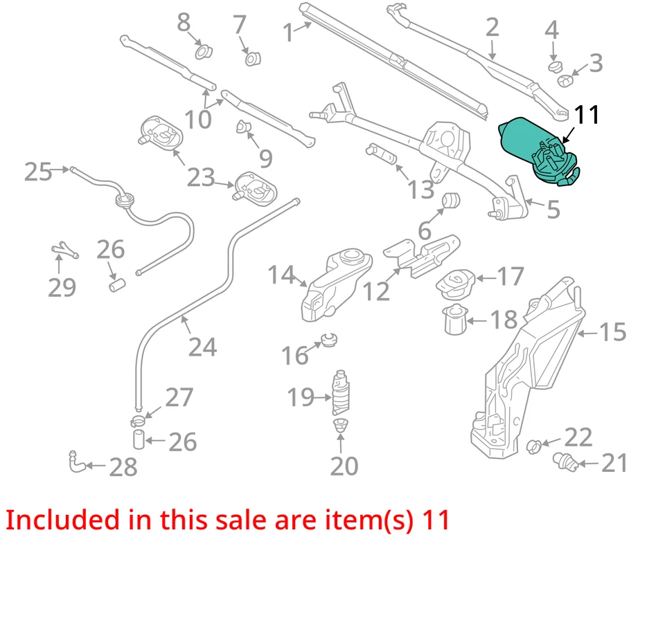 Audi S4 2007 motor limpiaparabrisas delantero fabricante de equipos originales 151 k millas - LKQ380981731 Foto 4 de 4