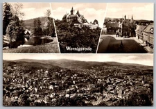 Wernigerode Views Germany Scenic Black White Real Photo Postcard