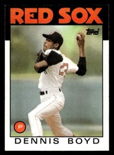 1986 Topps #605 Dennis Boyd Card Boston Red Sox