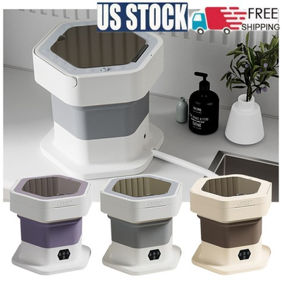 #ad 8L Mini Foldable Washing Machine Electric Small Washer for Underwear Socks $23.99