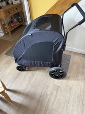 Large Dog Stroller Pet Puppy Pram Pushchair Travel Cart Buggy Carrier 4 Wheels