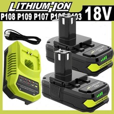 2PACK 3.6Ah For RYOBI 18V Battery /Charger One Plus High Capacity P109 Lithium