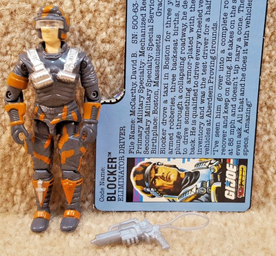 Complete Really Nice Vintage 1987 GI Joe Blocker v1 With Visor