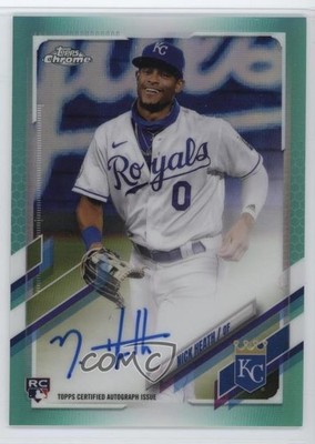 2021 Topps Chrome Rookie Aqua Refractor 41/199 Nick Heath #RA-NH Auto RC 6fs