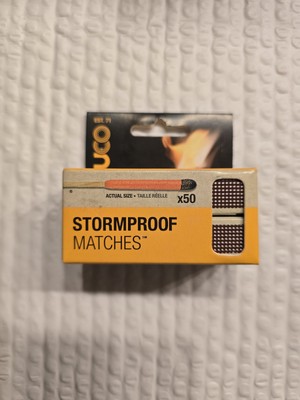 UCO Stormproof Matches 50 Total 15s Burn Windproof Waterproof 4XStrikers NEW