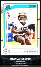 Bub Means 2024 Panini Donruss Rated Rookie RC New Orleans Saints #362