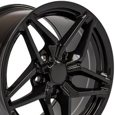 17 Gloss Black Front Wheel For 1997-2004 Chevy Corvette - Rvo1628