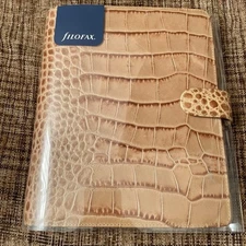Filofax A5 Classic Organiser Planner Diary Leather Beige
