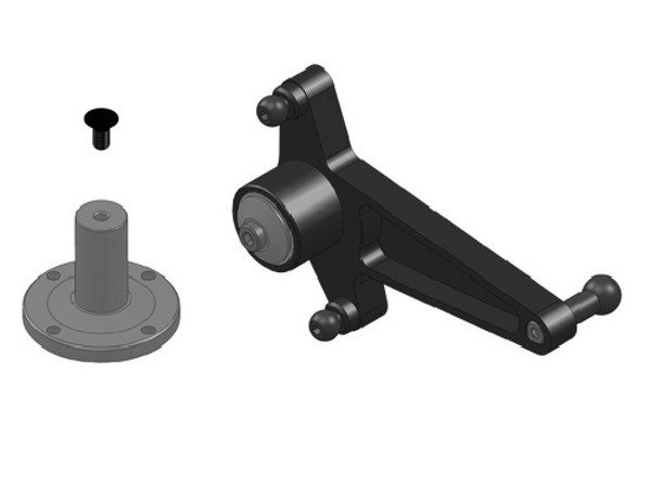 PV0590 Thunder Tiger E820 ''Control Arm'' Umlenkung, Alu Cnc, Links, Set (1) Tra-image