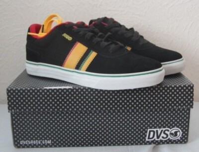 Original Herren Leder Skateschuh DVS Milan 2 CT Schwarz Gelb Grün 39 DE Neu