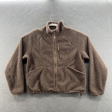 Backcountry Womens Size L Brown Sherpa Fleece Jacket Full Zip