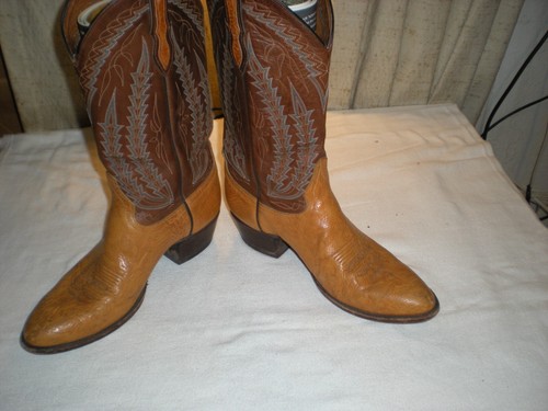 larry mahan boots, 9.5d, tan and brown 