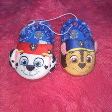 Paw Patrol Marshall And Chase Toddler Boys' Slippers Size Small 5/6 NEW