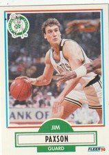 FREE SWHIPPING-MINT-1990-91 Fleer Jim Paxson #14 CELTICS