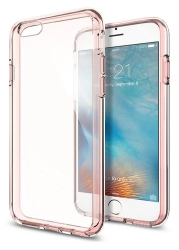 iPhone 6/6S Case (4.7") Luxury Hybrid Crystal Clear Back With Soft Rose Gold ...