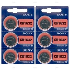 6 NEW SONY CR1632 3V Lithium Coin Battery Expire 2029 FRESHLY NEW - USA Seller