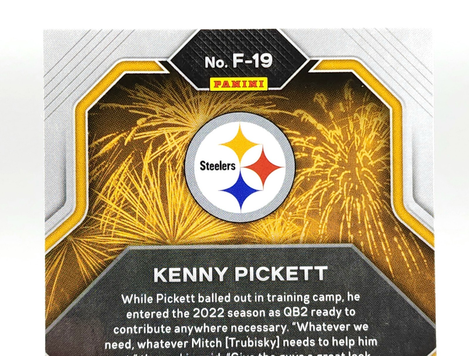 2022 Prizm Kenny Pickett Rookie Green Cracked Ice Refractor Steelers Fireworks eBay