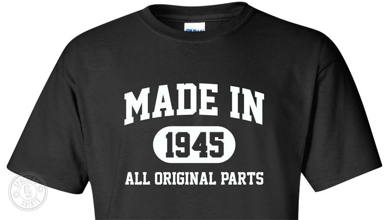 ALTRA T shirt Made in 1940 (o qualsiasi anno) S 4XL data di nascita a scelta anno di compleanno