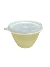 Vintage USA Made Tupperware Refrigerator Bowls - Yellow 148-29 With Lid 215-55